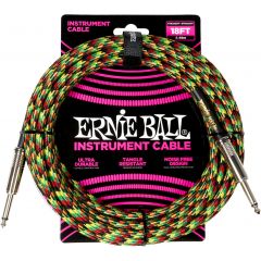 Ernie Ball Câbles instrument gaine tissée jack/jack 5,5m Good Vibration - Vue 1